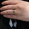 Emerald Oval 14k Gold Ring