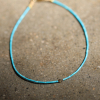 Turquoise and Cognac Diamond Beaded Bracelet