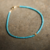 Heishi Turquoise 18K Gold Beaded Bracelet