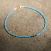 Apatite and Blue Diamonds Beaded Bracelet