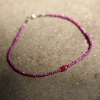 Ruby and Spinel Beaded Bracelet