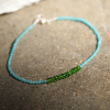 Apatite and Chrome Diopside Beaded Bracelet