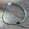 Emerald and Chrome Diopside Beaded Bracelet