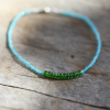 Apatite and Chrome Diopside Beaded Bracelet