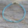 Turquoise and Cognac Diamond Beaded Bracelet