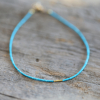 Turquoise 23K Gold Beaded Bracelet