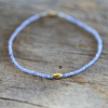 Tanzanite 18K Gold Beaded Bracelet
