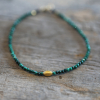 Malachite 18K Gold Beaded Bracelet