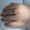 Small Oval Emerald 14k gold Ring