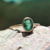 Emerald Oval 14k Gold Ring