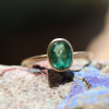 Emerald Oval 14k Gold Ring