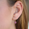 Small Ruby Gold Drop Earrings