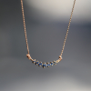 Curved Sapphire 14k Gold Nylon Cord Necklace