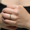Yellow Gold Band with Brown Diamonds