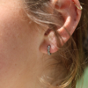 Small Diamond White Gold Hoops