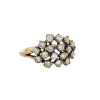 Gold Champagne Diamond Cluster Ring