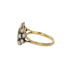 Gold Champagne Diamond Cluster Ring