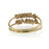 Yellow Gold Double Row Brown Diamond Ring