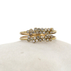 Yellow Gold Double Row Brown Diamond Ring