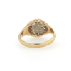 White Diamond Cluster Signet Pinky Ring