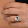 Gold Champagne Diamond Cluster Ring