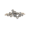 Gray Diamond Cluster White Gold Ring