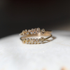 Yellow Gold Double Row Brown Diamond Ring