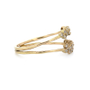 Yellow Gold Double Row Brown Diamond Ring