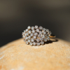 Large White Diamond Cluster Ring