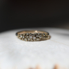 Rounded Diamond Cluster Yellow Gold Ring