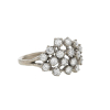 White Diamond Cluster 18k White Gold Ring