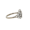 White Diamond Cluster 18k White Gold Ring