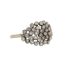 White Diamond Large Cluster 14k White Gold Ring