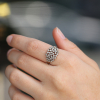 Large White Diamond Cluster Ring