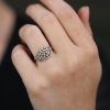 Large White Diamond Cluster Ring