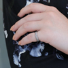 White Gold Wide Diamond Band Ring