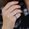 White Gold Wide Diamond Band Ring