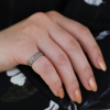 White Gold Wide Diamond Band Ring