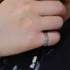White Gold Wide Diamond Band Ring