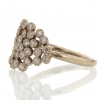 Large White Diamond Cluster Ring