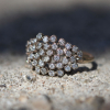 Large White Diamond Cluster Ring