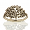 White Diamond Large Cluster 14k White Gold Ring