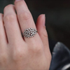 Large White Diamond Cluster Ring