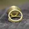 Aquamarine Split Gold Ring