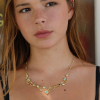 Tourmaline Sapphire Aquamarine Mosaic Necklace