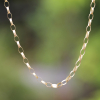 Oval 18k Paper Chain Link Necklace