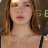 Oval 18k Paper Chain Link Necklace
