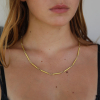 Gold Tube Link Necklace