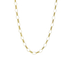 Oval 18k Paper Chain Link Necklace