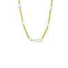 Gold Tube Link Necklace
